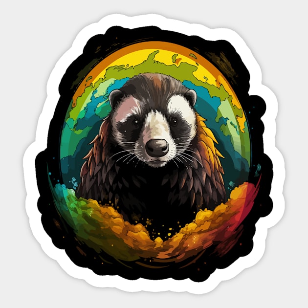 Honey Badger Earth Day Sticker by JH Mart